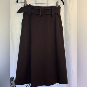 Vintage MAX MARA 100% virgin wool belted skirt